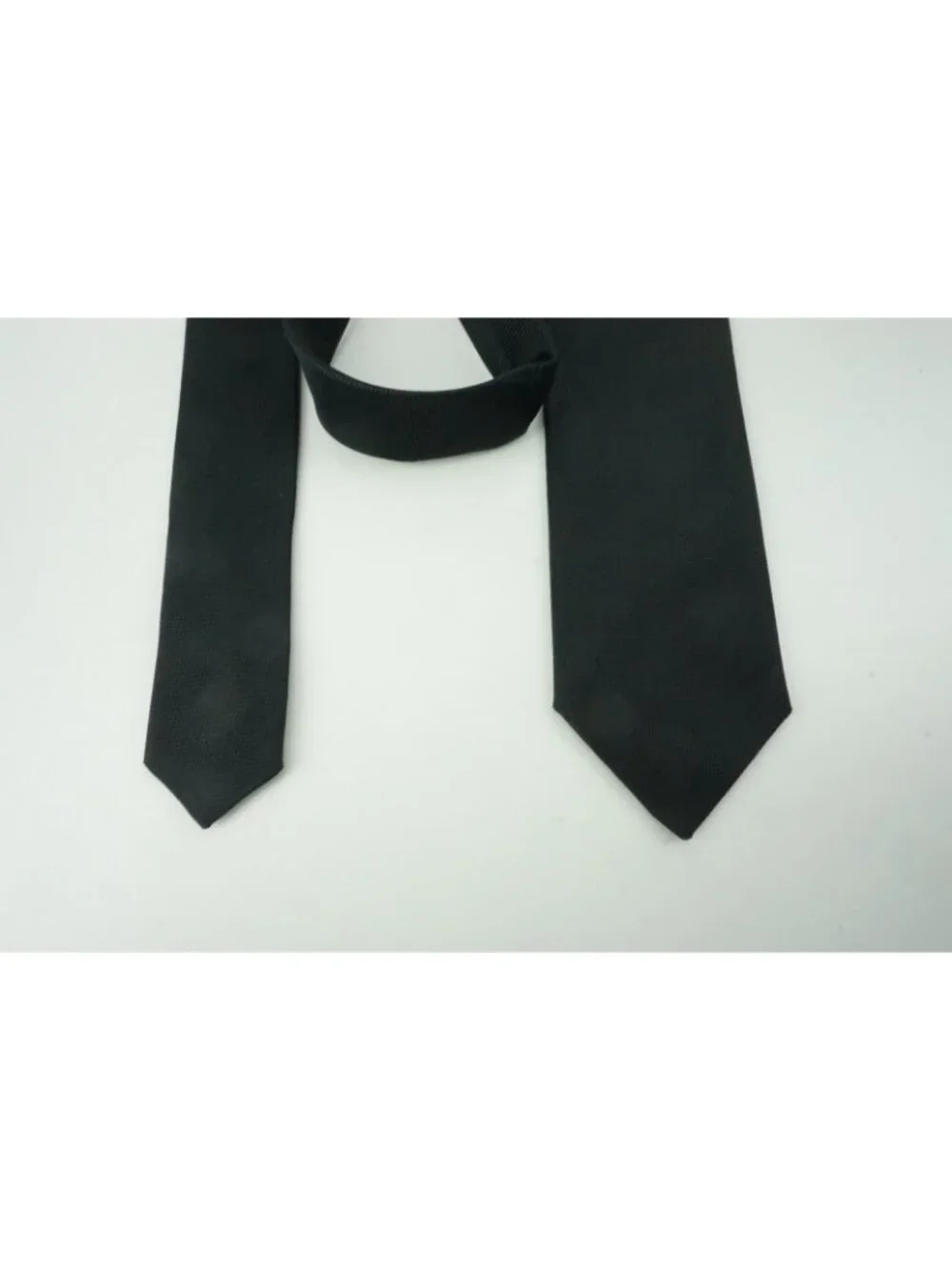 Eton Coal Black Woven Basketweave 100% Silk Tie Brand New With Tags